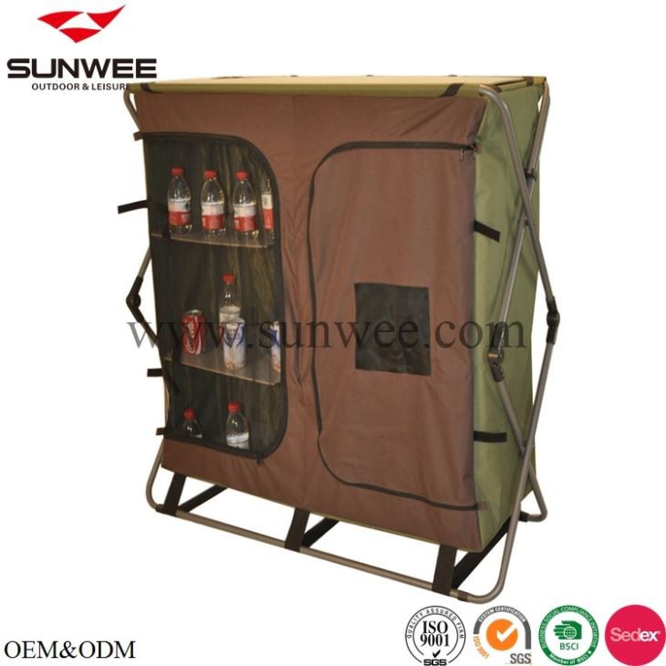 Folding camping cupboard